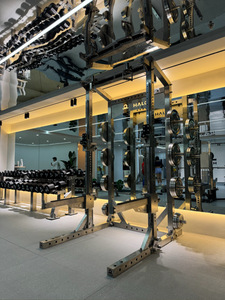 Một tay điều chỉnh sâu <span class=keywords><strong>Squat</strong></span> tập thể dục khung tinh khiết thép không gỉ thủy lực hướng dẫn đường sắt loại nhanh chóng điều chỉnh miễn phí trạm - Product Image 3