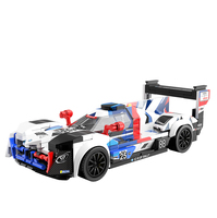 Eikee Y24003 Blocs de construction de modèle de supercar 3 en 1 avec boîte de présentation murale, puzzle à assembler, briques de course, cadeau de Noël