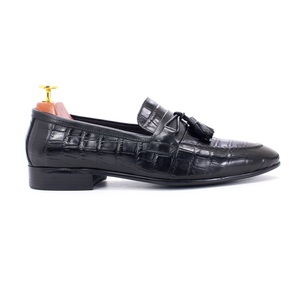 <span class=keywords><strong>Mocassin</strong></span> pour hommes, de soirée, en cuir, Grain de <span class=keywords><strong>serpent</strong></span>, chaussures de conduite faites à la main, avec pompon, - Product Image 3