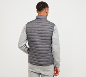 Gran oferta Unisex, chaleco acolchado de invierno hecho a medida, chaqueta sin mangas acolchada negra, capucha, cremallera, impermeable, de talla grande para hombres y mujeres - Product Image 3