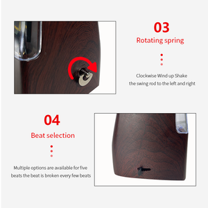 <span class=keywords><strong>Metronomo</strong></span> Meccanico TB401 con Finitura Effetto Legno, Nuovo Modello di Tendenza dalla Fabbrica Fenghe, con Copertura Antipolvere in Acrilico e Logo Personalizzabile per Tastiera e Pianoforte - Product Image 6