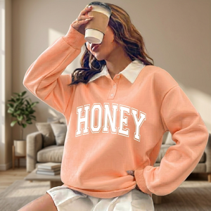 Sweat-shirt ample personnalisé pour femme, pull décontracté à col rond, style minimaliste - Product Image 1