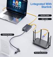 Adaptateur Ethernet Starlink Gen 2 de haute qualité, répartiteur RJ45 2 ports, vitesse 1 Gbps, concentrateur Internet satellite pour deux appareils