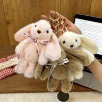 Breloques de sac à dos en peluche lapin moelleux, remplisseurs de panier de Pâques, décoration, porte-clés pour machine à jeux d'arcade et mini-cadeau