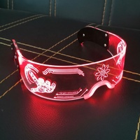Lunettes Cyberpunk unisexes à LED, éclairage multicolore, à visière, pour Cosplay, prise de photos, tiag, Bar, fête, DJ, Halloween