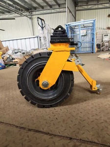 Roue pivotante robuste pour conteneur maritime en acier de 16 pouces, capacité 9 tonnes, avec pneu en caoutchouc massif, corps robuste, roulement à billes et à rouleaux - Product Image 3