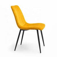 Chaise contemporaine à dossier cuillère, stock disponible en entrepôt pour importateurs, grossistes et chaînes de magasins de meubles