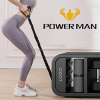 Banc de musculation multifonctionnel tout-en-un POWERMAN FITNESS avec rangement intégré pour haltères et bandes de résistance