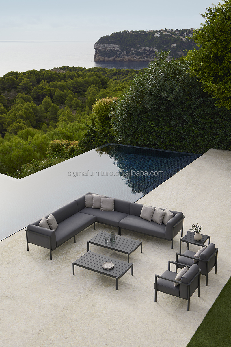 Nordic Style New Arrival Furniture Patio Outdoor Living Room Modular Sectional Sofa Set Garden Sets