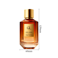 En Stock Botella de perfume de lujo Tapa magnética Botella de perfume de vidrio ámbar 100mL Botella de perfume personalizada 50ml con caja de embalaje