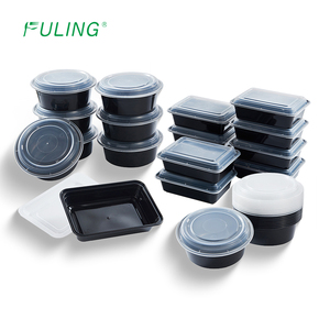 FULING Recipientes de preparación de comidas Recipientes desechables para alimentos para llevar con tapas para llevar Recipientes - Product Image 4