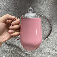 Bouteille isotherme 10oz en acier inoxydable, à Double paroi, thermo-résistante, conserve l'eau chaude ou froide, pour paille de 12 heures, tasse à fouet pour bébé
