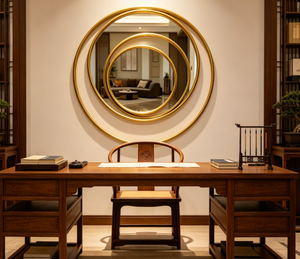 Heavenly <b>Mirror</b> Gold Metal Frame <b>Wall</b> <b>Mirror</b> <b>Decorative</b> Modern Home Decor for Living Room Bedroom Bathroom No Electricity - Product Image 1