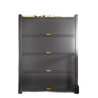 Étagère de rangement en acier au carbone avec couvercle rabattable, anti-poussière, multifonctionnelle, grande capacité, sur pied