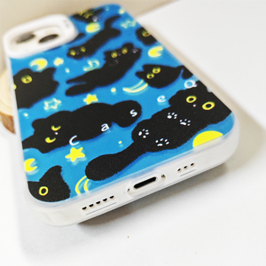 เคสโทรศัพท์มือถือลายคนรักแมว TPU เคสโทรศัพท์แมวน่ารักสำหรับ iPhone 12 13 MINI 11 14 15 16 PRO MAX - Product Image 3