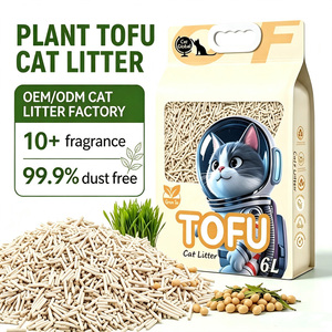 Lettiera per Gatti in Fibra di Soia, Agglomerante, Controllo Odori 30 Giorni, Grana Fine per Gattini e Gatti, Formula Personalizzata OEM ODM, Ingrosso - Product Image 1
