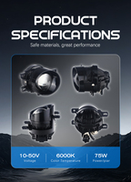 GOODZOOM Phare antibrouillard 3 pouces à large tension, projecteur LED 6000K pour voiture et camion, type Bi-LED