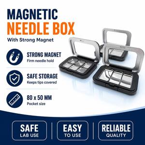Caja Magnética para Agujas con Tira Magnética Integrada, Soporte para Agujas, Caja de Almacenamiento Magnética, Absorbedor de Hierro, Caja para Puntas de Agujas - Product Image 1