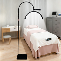 Lampe de sol moderne en métal TUOlUN pour extensions de cils, lumière lunaire, support de téléphone, lit de beauté, éclairage de chevet demi-lune