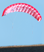 Cerf-volant parapluie souple en pvc, cerf-volant Double ligne cascade de sport, rouge, Parachute 3d, surf