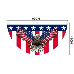 4 Banderas Patrióticas Americanas de 3 <span class=keywords><strong>x</strong></span> 6 Pies, Tipo Abanico, Rojas, Blancas y Azules, para Colgar en el Porche, Letreros de EE. UU. - Product Image 1