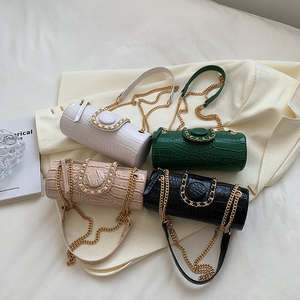 Sac à main cylindrique pour femmes à la mode, sac à bandoulière en cuir PU de haute qualité pour femmes luxueux - Product Image 3