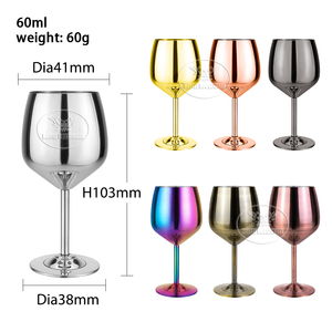 Logo personalizzato Mini <span class=keywords><strong>bicchiere</strong></span> da vino da 60ml 304 in acciaio inossidabile piccolo <span class=keywords><strong>calice</strong></span> infrangibile - Product Image 5