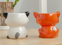 Pot Succulent en céramique pour bébé, avec trou de Drainage, ensemble de conteneurs pour plantes de fleurs, motifs de dessin animé
