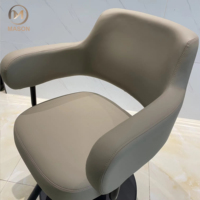 Fauteuil de Barbier Hydraulique Réglable en Cuir PU Blanc, Rotation à 360 Degrés, Inclinable, Mobilier de Salon – Vente en Gros