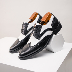 Chaussures Oxford en cuir pour hommes, formelles, imprimées, à enfiler, confortables, à semelle souple, respirantes, pour le bureau, collection automne - Product Image 6