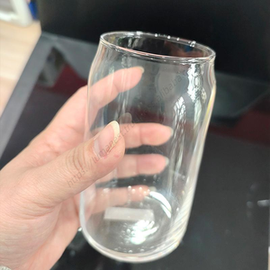 Vente en gros de gobelets à cola en verre CL506 500ML, grande capacité, simple paroi, en verre borosilicate de haute qualité, en forme de canette, pour boissons froides - Product Image 3