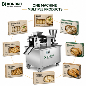 Máquina Automática Pequeña para Hacer Empanadas y Pasteles de Carne, Disponible <span class=keywords><strong>en</strong></span> Restaurantes, Máquina Multifunción para Alimentos Congelados y Wontons - Product Image 2