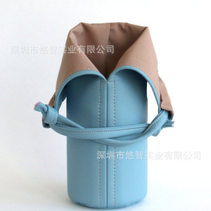 Leather <b>Makeup</b> Brush Drawstring Bag, Portable Creative <b>Storage</b> Bag with Straps, Professional <b>Makeup</b> Tool <b>Storage</b> Bag - Product Image 2