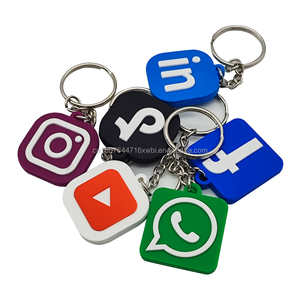 LLavero NFC Etiqueta Redes sociales Tarjeta de visita impermeable Llavero de silicona 13,56 MHz Rfid Estilo de moda Programable RFID Llavero - Product Image 1