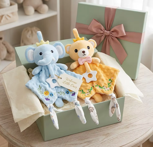 Couverture de sécurité personnalisée OEM en forme d'éléphant pour bébé, jouet en peluche doux, <span class=keywords><strong>doudou</strong></span> pour nouveau-né, cadeau de naissance - Product Image 4