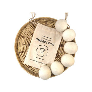 Lot de 6 balles de séchage en laine Taixiang écologiques avec sac en coton, plus de 100 couleurs, vente en gros - Product Image 1