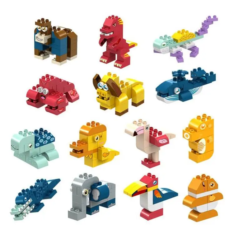 Wholesale Plastic Variable Animal Compatible Lego Granular Building Block Set Diy Building Blocks Toy Educational For Kids