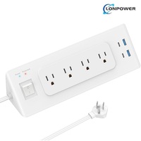 Bloc multiprise de bureau USB-C avec interrupteur, station de charge, 4 prises et 4 ports USB-A, rallonge de table avec 2 prises