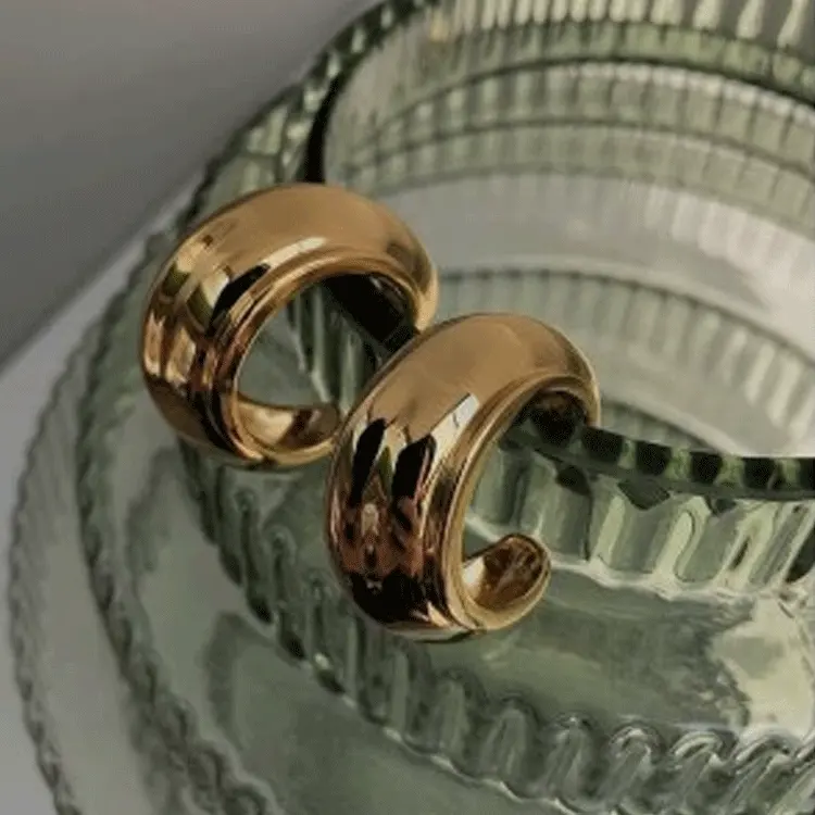 Spedizione gratuita oltre 30 pezzi orecchino d'oro per le donne in lega di zinco orecchino E113