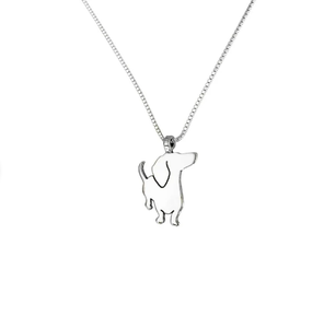 Dachshund collar 18K chapado en oro Dachshund colgante Doxie collar salchicha perro joyería regalo para los amantes del Dachshund - Product Image 5