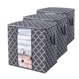 Storage Bag Under Bed Large Capacity Quilt Storage Bag Clear Window Folding Bag Clothes Blanket Bedding Storage Organizer Under Bed