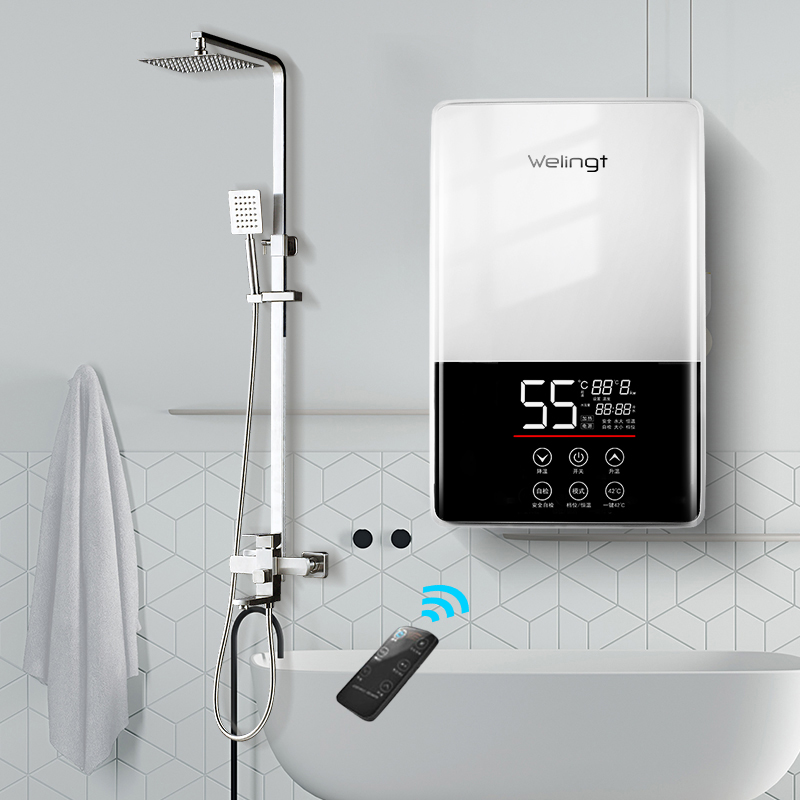 Electric Tankless Water Heater 110V — Under Sink Instant Hot Water With Remote, 3000W, LED Display