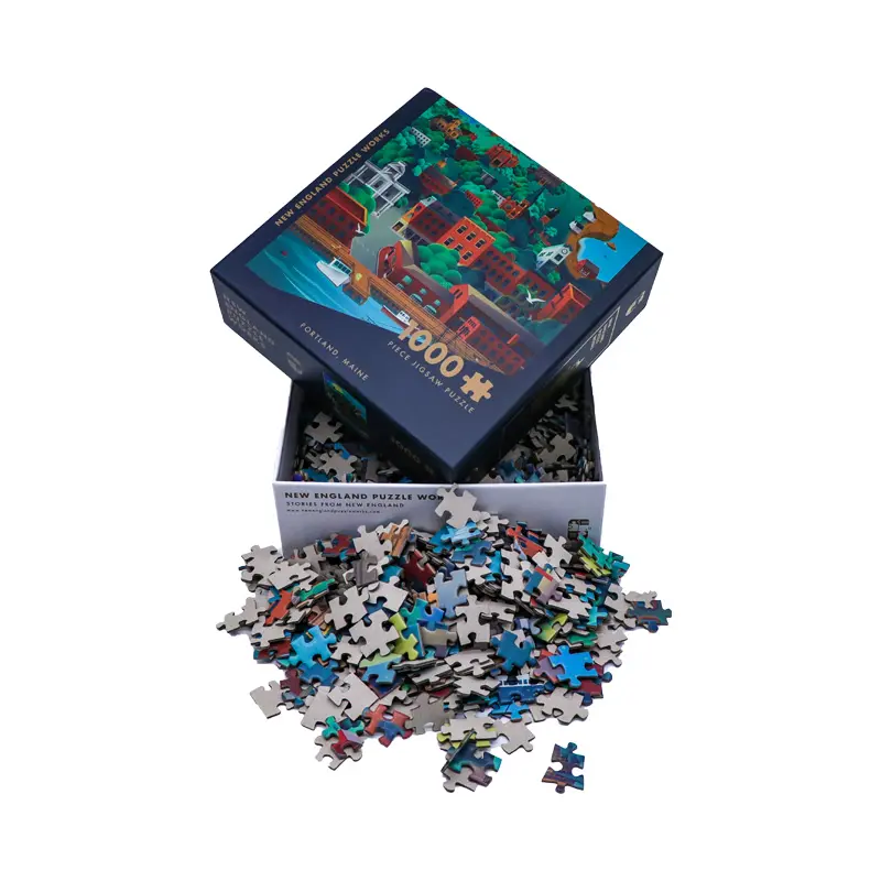 Custom unique Irregular rendu semi-mat puzzle Cartoon cats and a dog paper jigsaw puzzle 300 pieces
