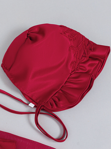 Abito di Lusso in Cotone per <span class=keywords><strong>Neonata</strong></span> 10-12 Mesi, Vestito da Compleanno, Abito da Cerimonia Rosso Kimberly per Bambina, Vestito da Invitata a Matrimonio in Vendita - Product Image 6