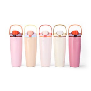 Nueva Botella Deportiva de Doble Pared de 30 oz para 2025, Aislada al Vacío, Diseño Moderno, Portátil, con Asa, Antiderrames, para Exteriores - Product Image 2