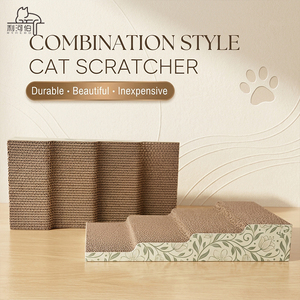 Vente en gros d'usine, <span class=keywords><strong>griffoir</strong></span> pour <span class=keywords><strong>chat</strong></span> en papier ondulé personnalisé de luxe, meubles pour animaux de compagnie respectueux de l'environnement - Product Image 2