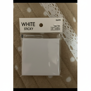 แผ่นโน๊ตเหนียวสีขาวแผ่น120ขนาด75x75มม. แผ่นบันทึกย่อส่งเสริมการขาย - Product Image 1