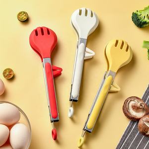 YJ maravilloso antiadherente de acero inoxidable de silicona <span class=keywords><strong>para</strong></span> cocinar pinzas de cocina con puntas <span class=keywords><strong>para</strong></span> bistec <span class=keywords><strong>Pizza</strong></span> Pasta <span class=keywords><strong>espagueti</strong></span> ensalada barbacoa Buffet - Product Image 2