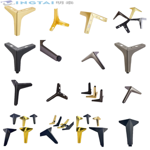 Design moderno placcatura in metallo lucidare le gambe del divano camera da letto panca del piede del tavolino da caffè gambe in ghisa ottone resistente in acciaio - Product Image 1