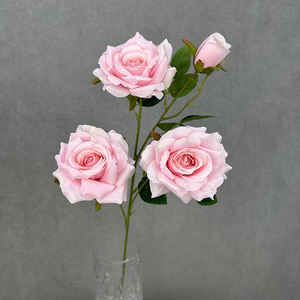 4 Têtes Diamant Rose Fleur Artificielle Mur Décoratif pour Mariage et la Saint-Valentin Affichage Guidé Routier - Product Image 4